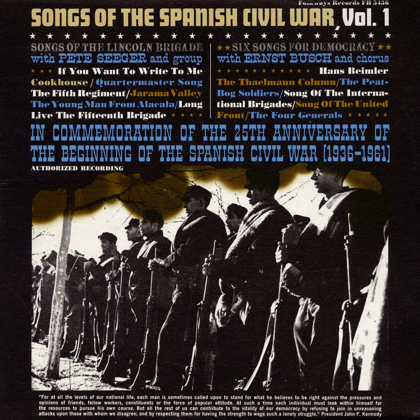 Pete Seeger/Ernst Busch - Songs of The Spanish Cival War Vol 1 - LP