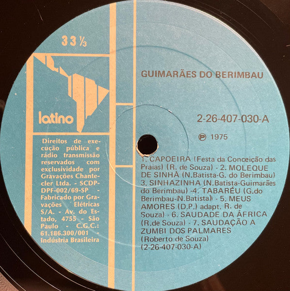 Guimarães Do Berimbau : Sambas De Roda E Capoeira (LP)