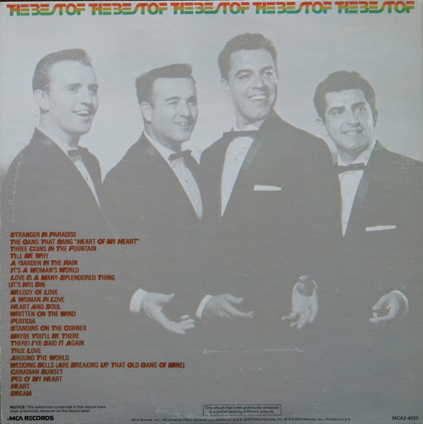The Four Aces - The Best Of The Four Aces - LP 4