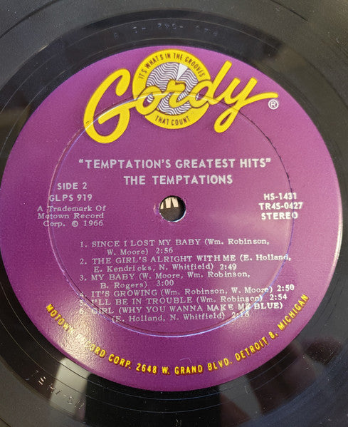 The Temptations - Greatest Hits - LP 4