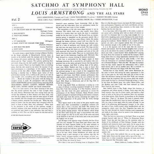 Louis Armstrong And The All Stars - Satchmo At Symphony Hall Vol.2 - LP 2