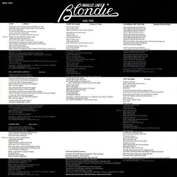Blondie - Parallel Lines - LP 4