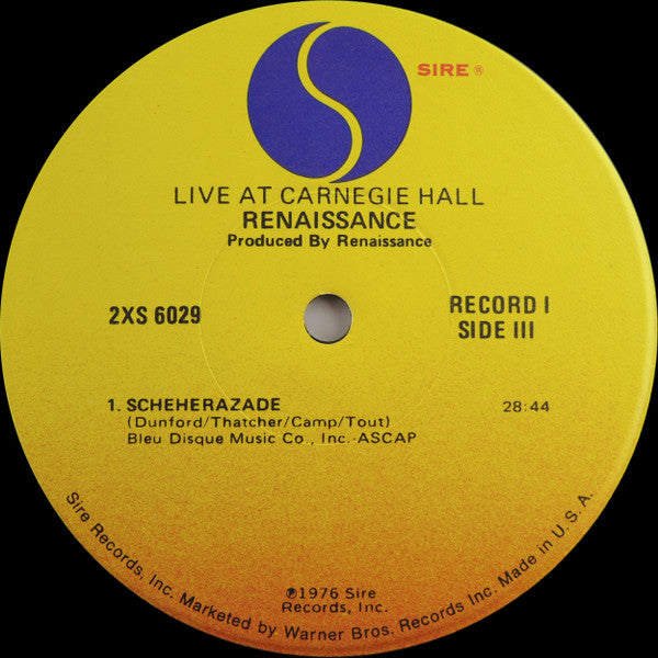 Renaissance - Live At Carnegie Hall - LP 5