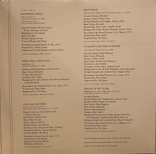 Linda Ronstadt - Greatest Hits - LP 4