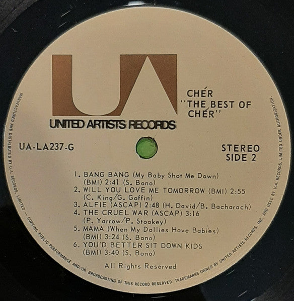 Cher - The Very Best Of Cher - LP 2
