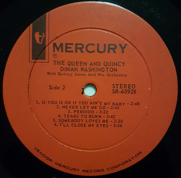 Dinah Washington With Quincy Jones And His Orchestra - The Queen And Quincy - LP 4