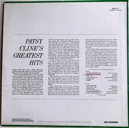 Patsy Cline - Greatest Hits - LP 2