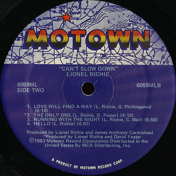 Lionel Richie - Can't Slow Down - LP 4