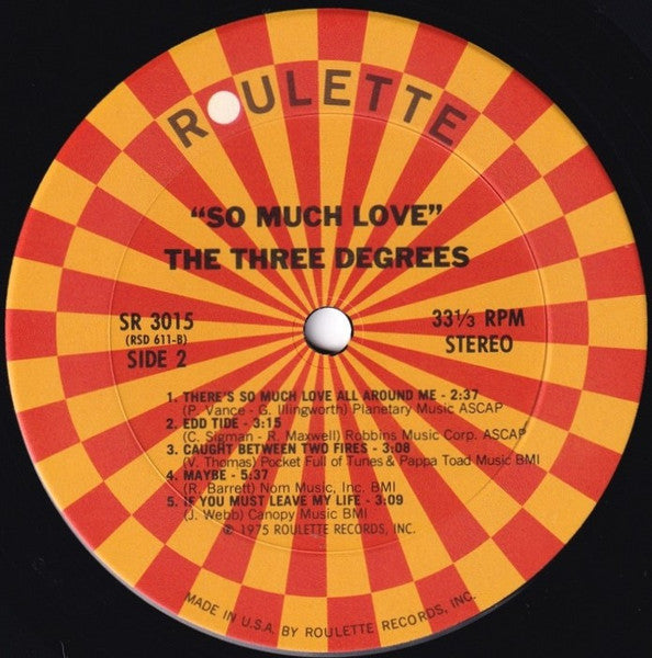 The Three Degrees - So Much Love - LP 4