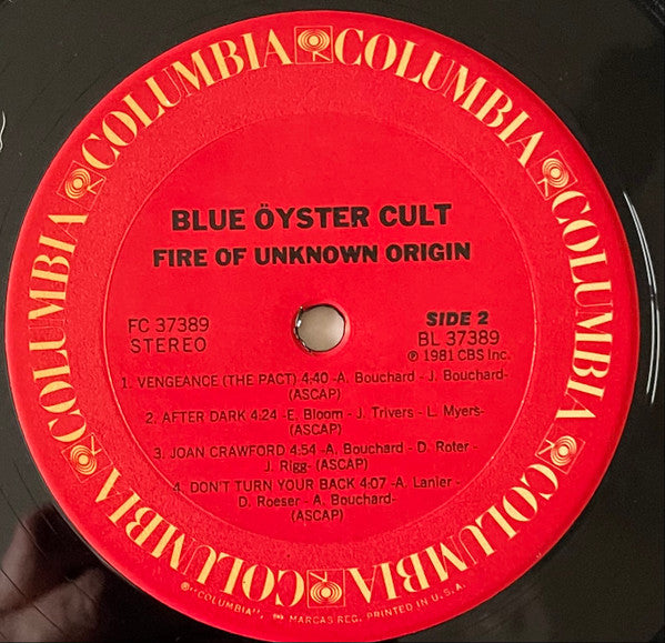 Blue Öyster Cult - Fire Of Unknown Origin - LP 4