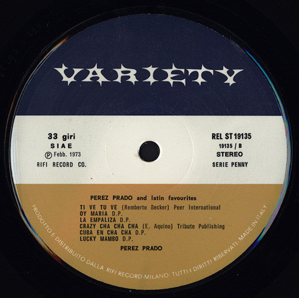 Perez Prado - Perez Prado And Latin Favourites - LP 4