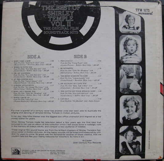 Shirley Temple - The Best Of Shirley Temple Vol. ll - LP 2