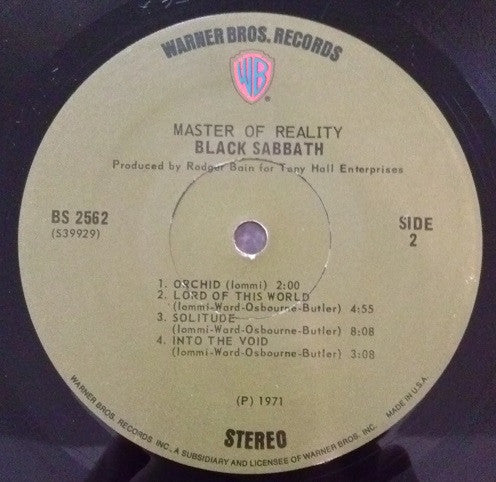 Black Sabbath - Master Of Reality - LP 4