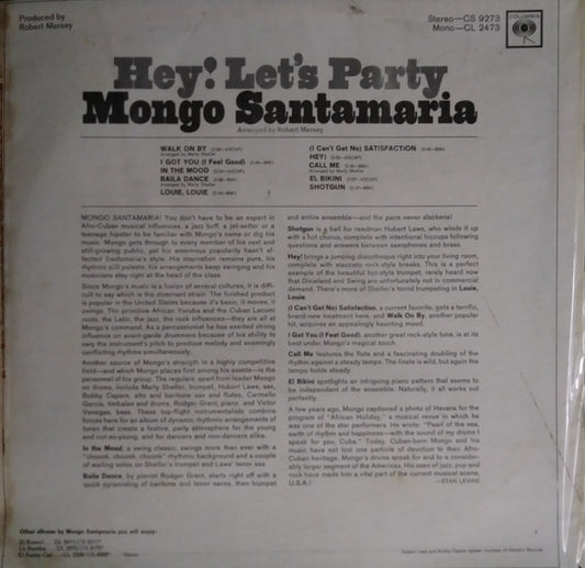 Mongo Santamaria - Hey! Let's Party - LP 2