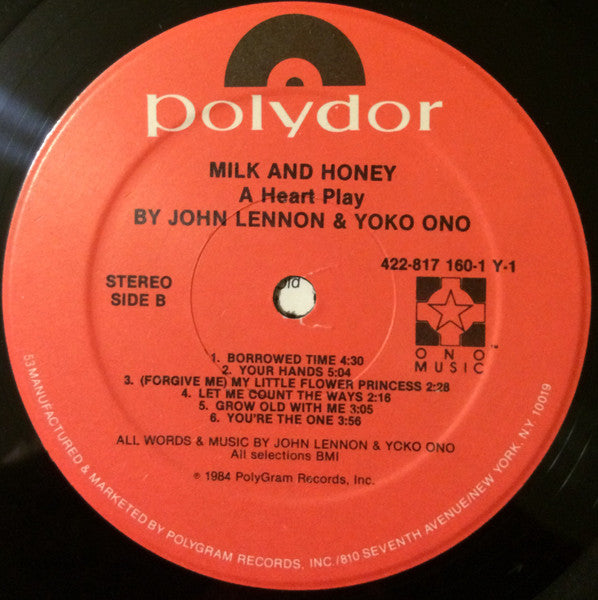 John Lennon & Yoko Ono - Milk And Honey - LP 4