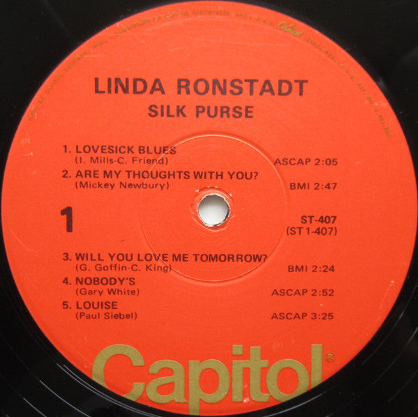 Linda Ronstadt - Silk Purse - LP 4