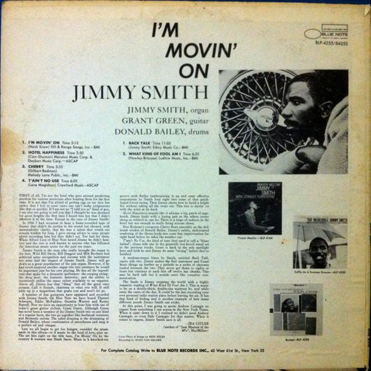 Jimmy Smith - I'm Movin' On - Vinyl, LP, Album, Stereo 2