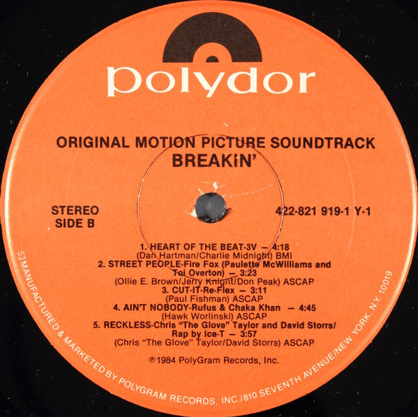 Various - Breakin' - Original Motion Picture Soundtrack - LP 4