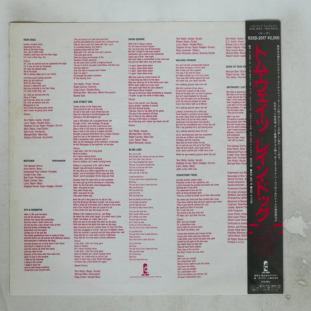 Tom Waits - Rain Dogs - LP