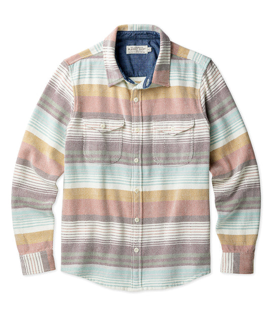 Blanket Shirt - Cloud Sonoran Stripe
