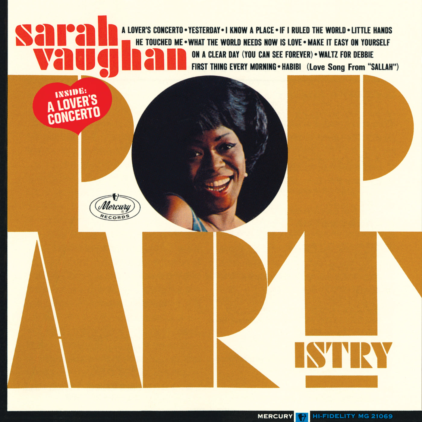 Sarah Vaughn - Pop Artistry - VINTAGE vinyl record for sale