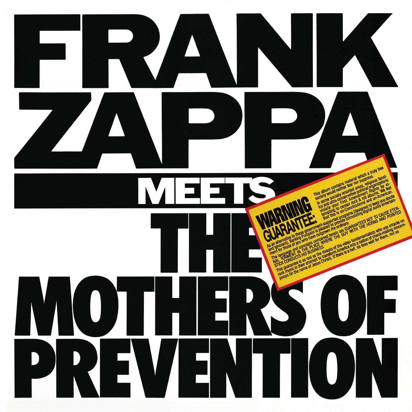 Frank Zappa - Frank Zappa Metts the Mothers Of Prevention - LP