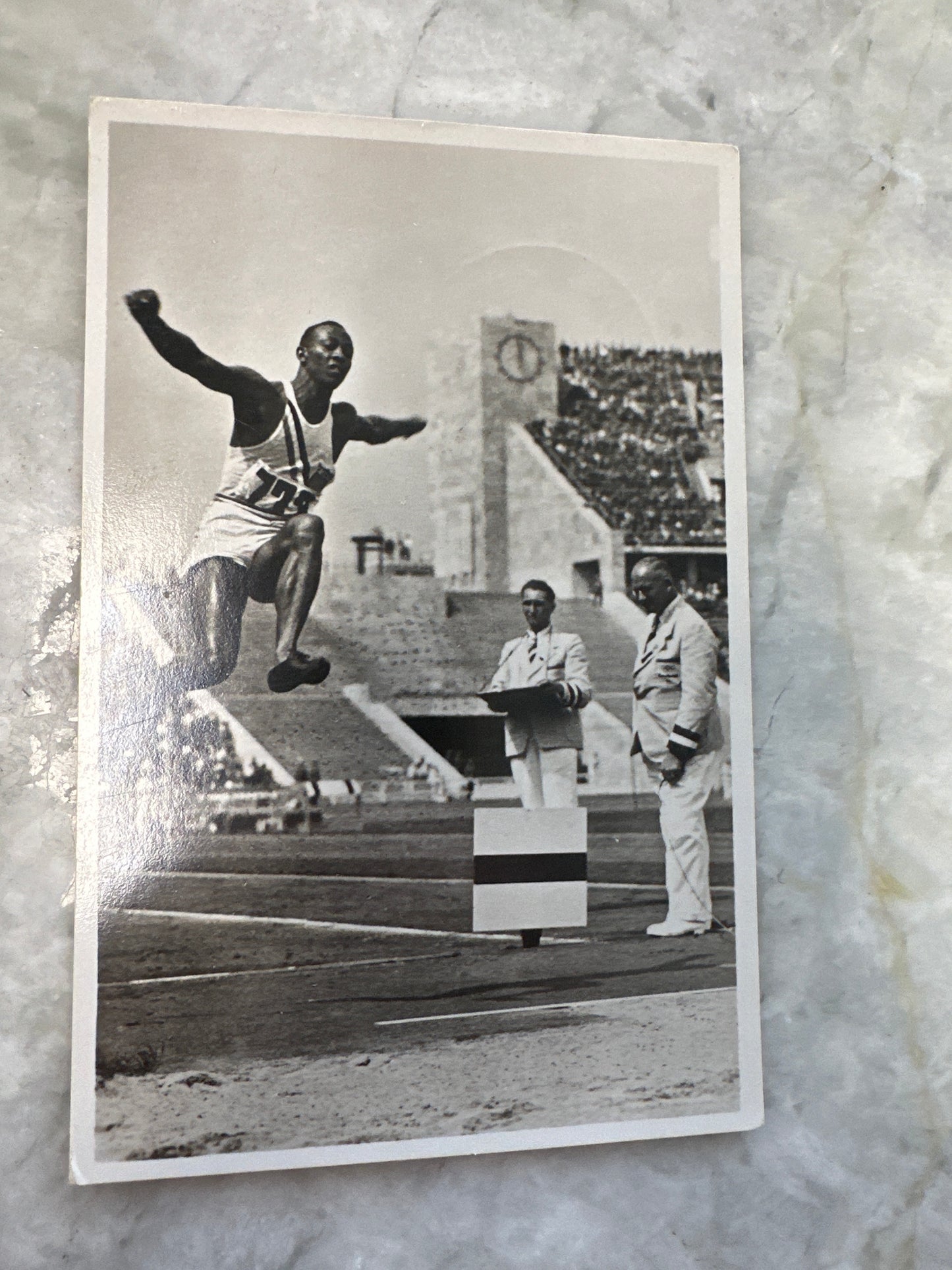1936 Jesse Owens Olympics Used Postcard