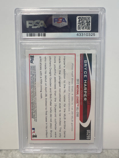 Bryce Harper 2012 Topps Update Gold #US299 1475/2012 PSA 9