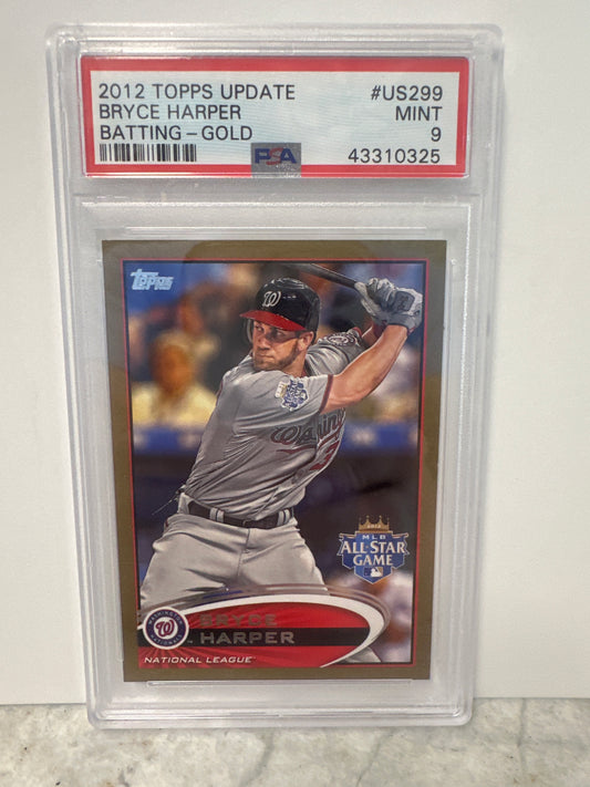 Bryce Harper 2012 Topps Update Gold #US299 1475/2012 PSA 9