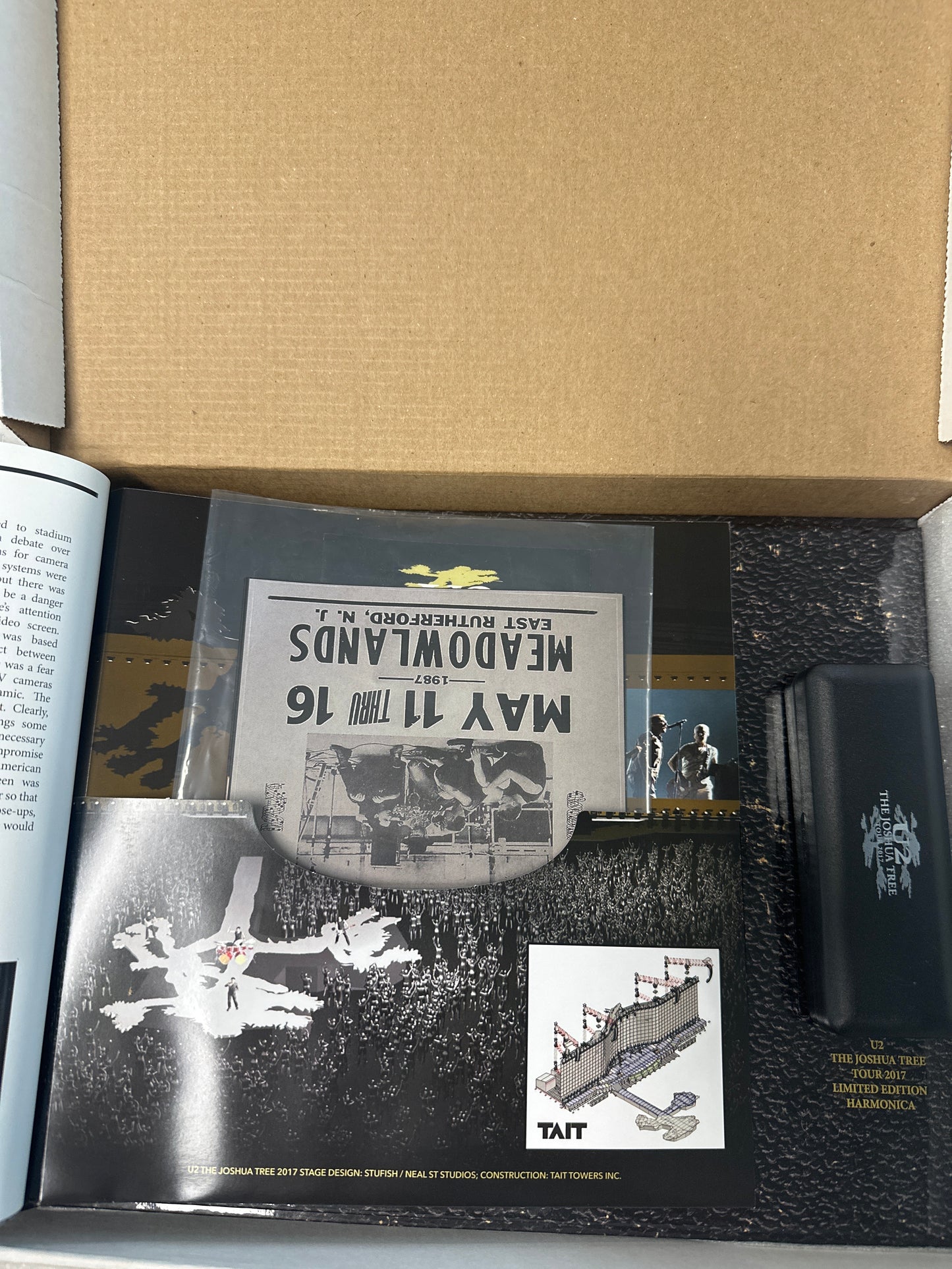 U2 - Joshua Tree 2017 Limited Edition VIP Tour Book with Harmonica