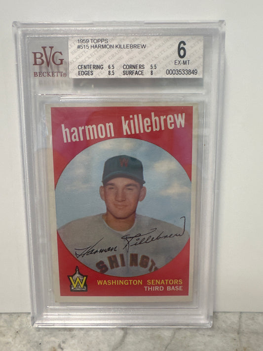1959 Topps #543 Harmon Killebrew BVG 6 EX/MT