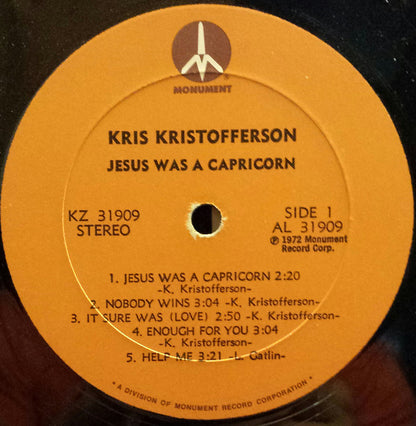 Kris Kristofferson : Jesus Was A Capricorn (LP, Album, All)