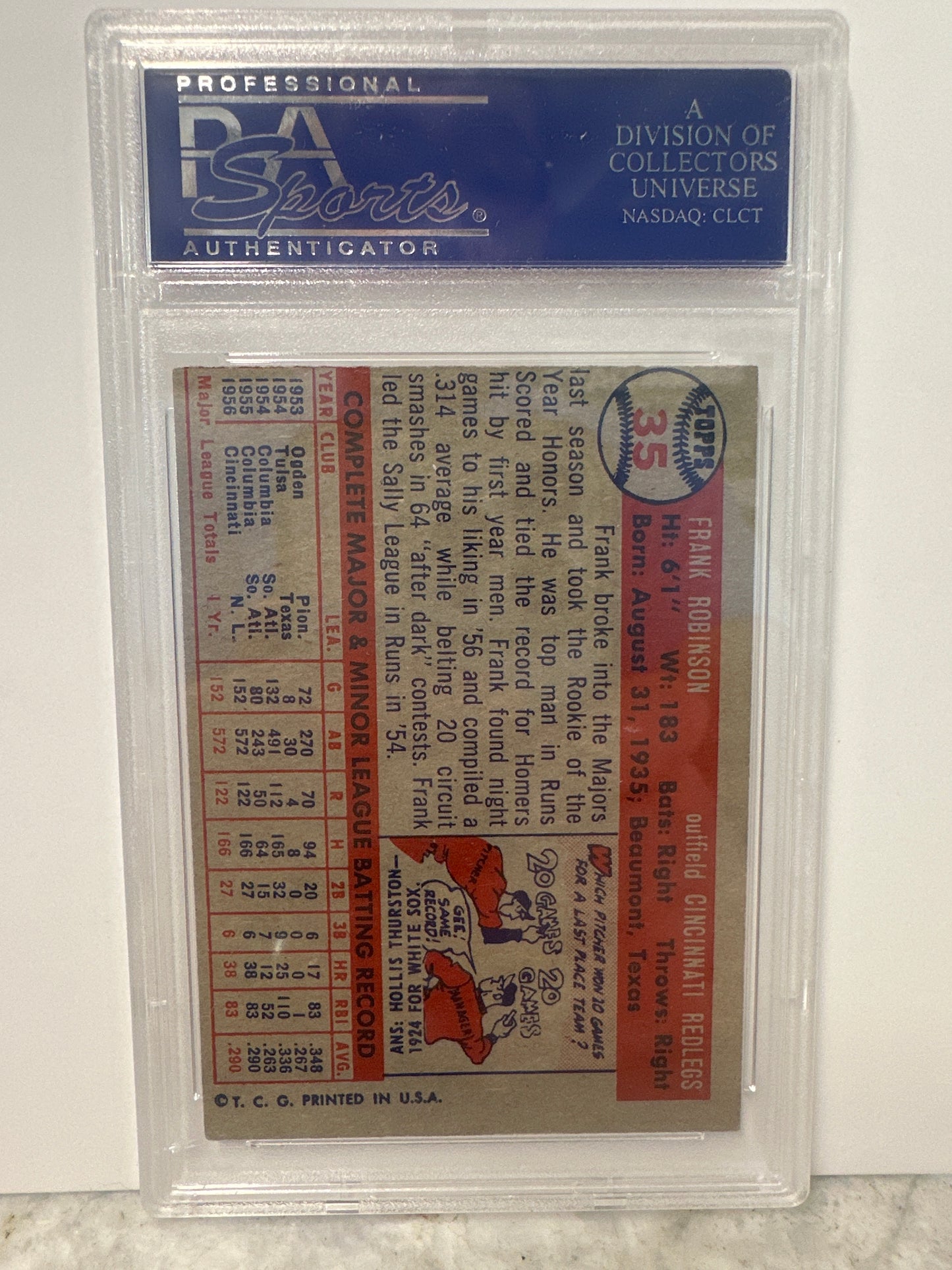 1957 Topps #35 Frank Robinson PSA 5 EX