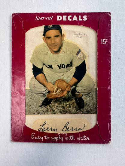 1952 Star Cal Decals Larry Yogi Berra