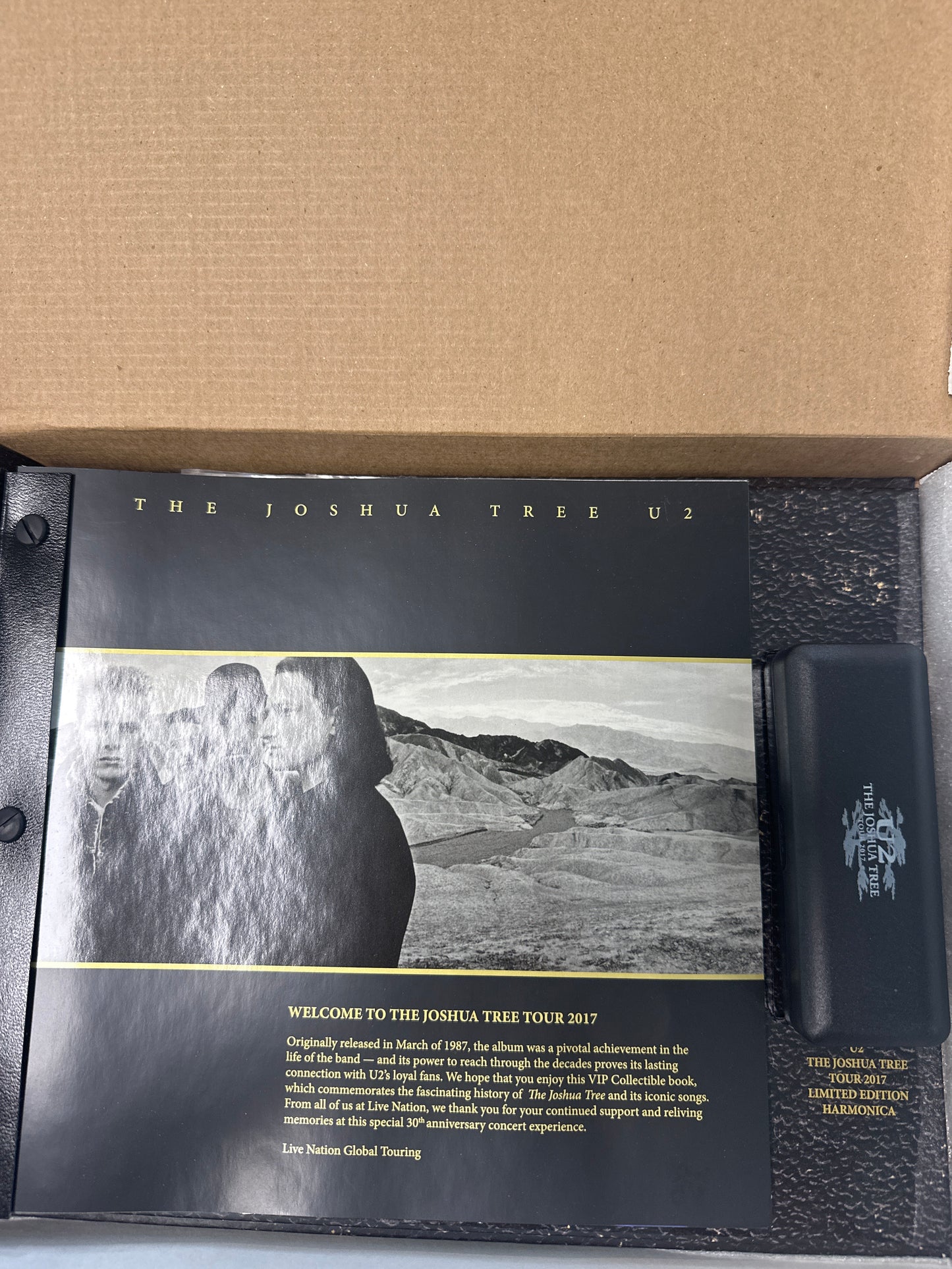 U2 - Joshua Tree 2017 Limited Edition VIP Tour Book with Harmonica