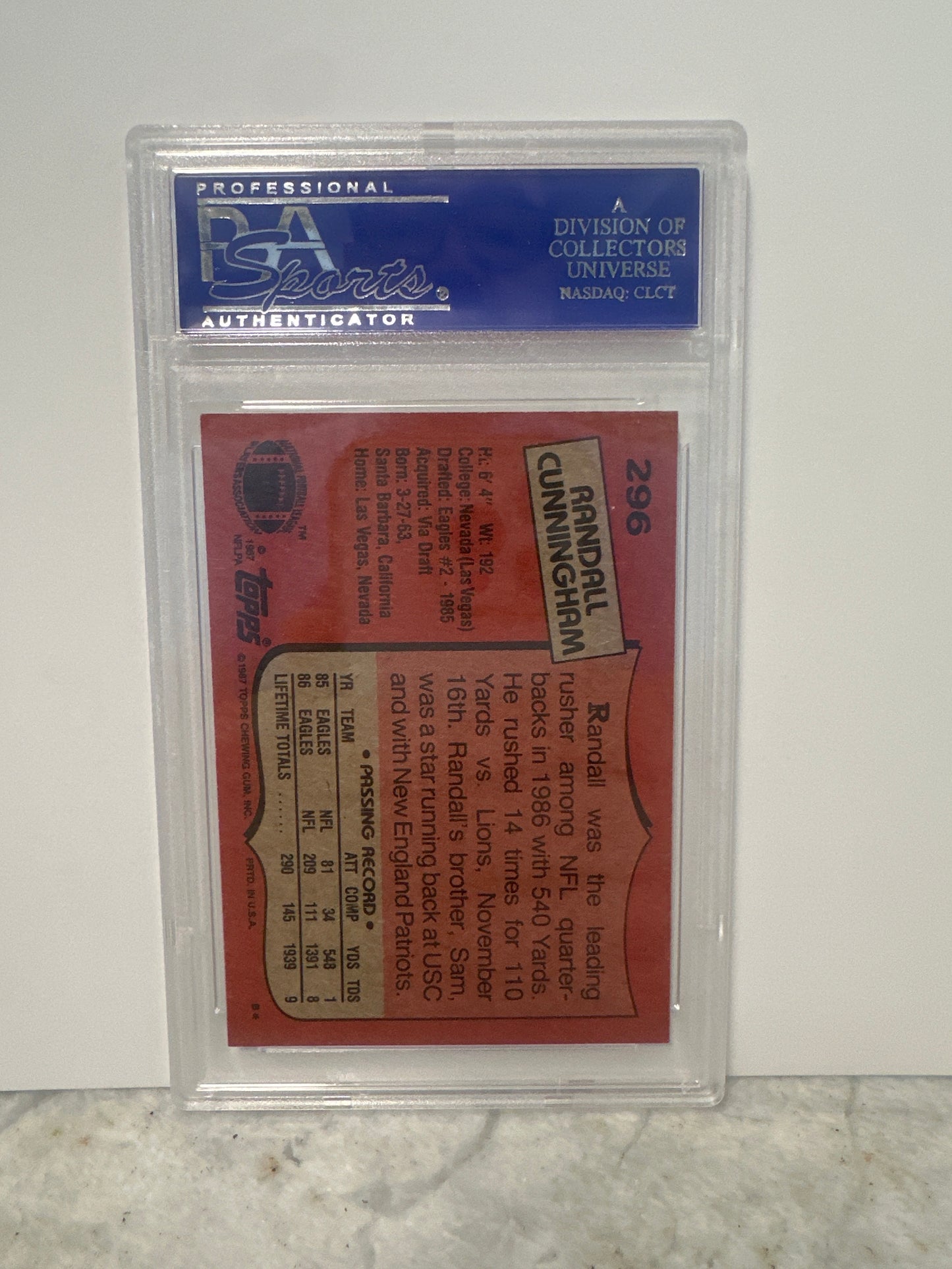 Randall Cunningham RC PSA9