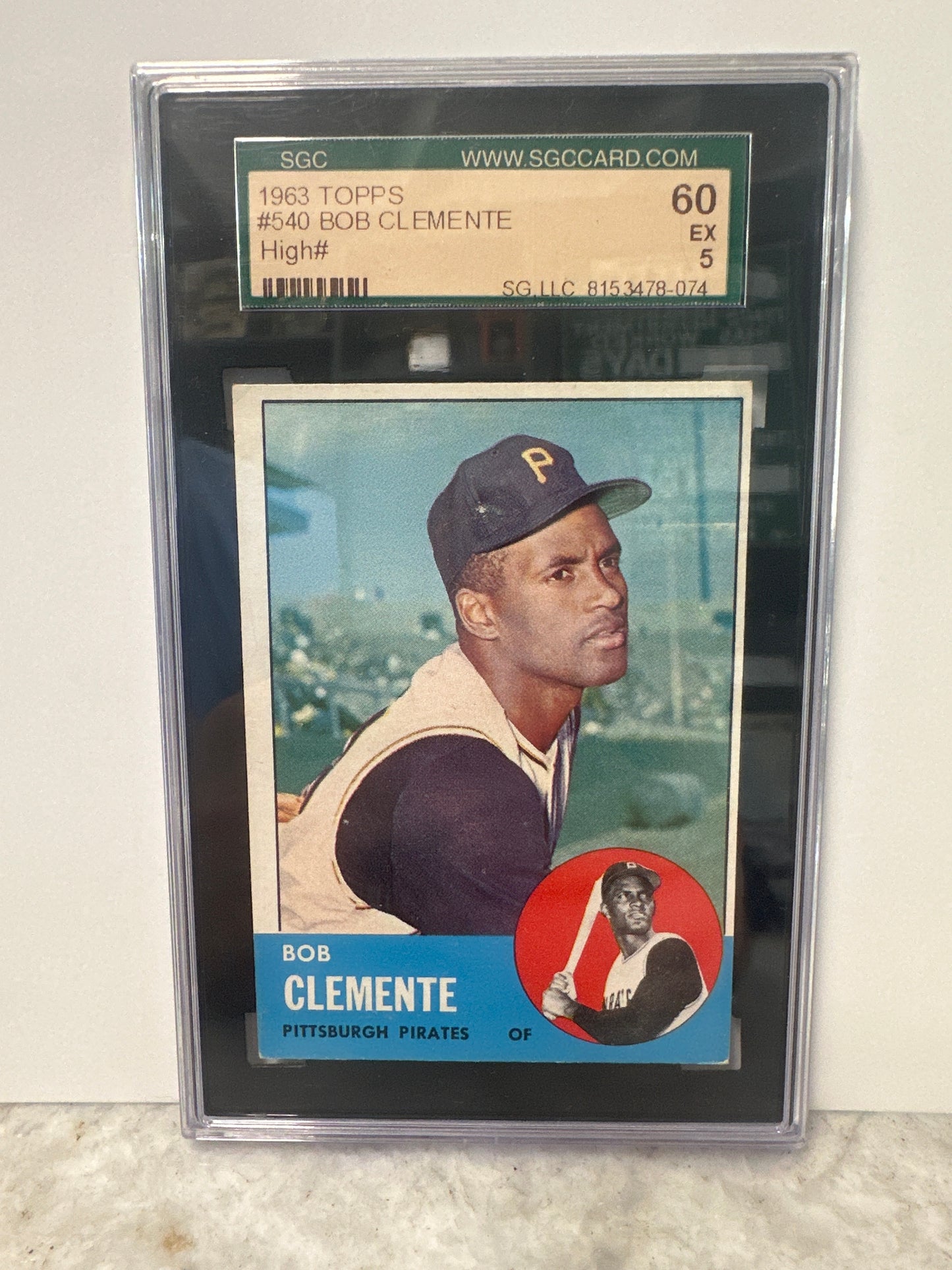 1963 Topps #540 Roberto Clemente SGC 60 EX