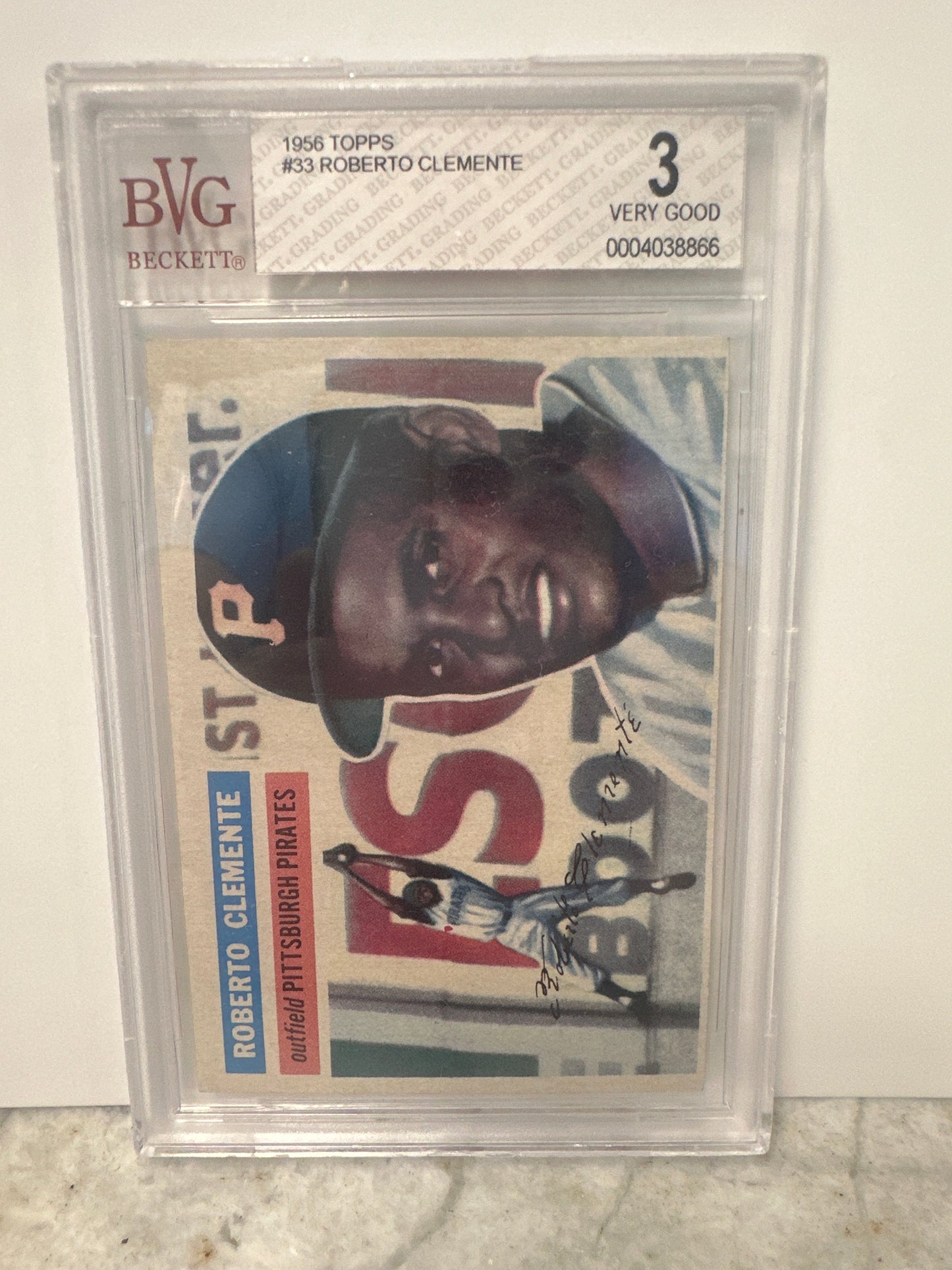 1956 Topps #33 Clemente BVG 3 VG