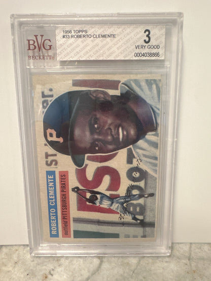 1956 Topps #33 Clemente BVG 3 VG