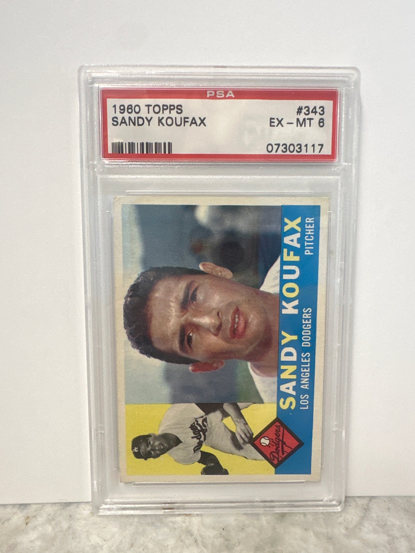 1960 Topps #343 Sandy Koufax PSA 6 EX-MT