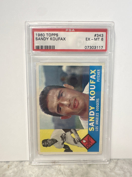 1960 Topps #343 Sandy Koufax PSA 6 EX-MT