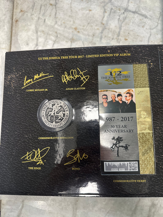 U2 - Joshua Tree 2017 Limited Edition VIP Tour Book with Harmonica