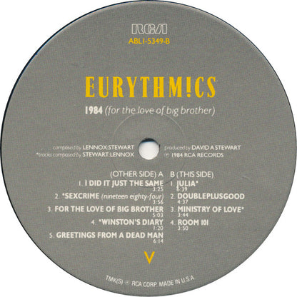 Eurythmics - 1984 (For The Love Of Big Brother) - LP 4