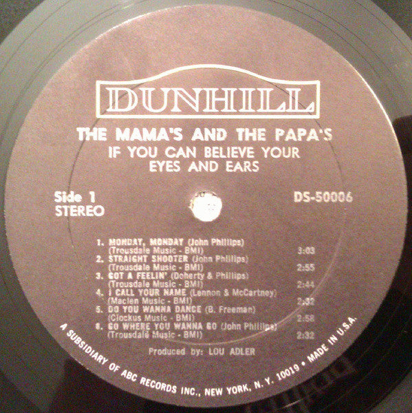 The Mama's And The Papa's - If You Can Believe Your Eyes And Ears - LP 3