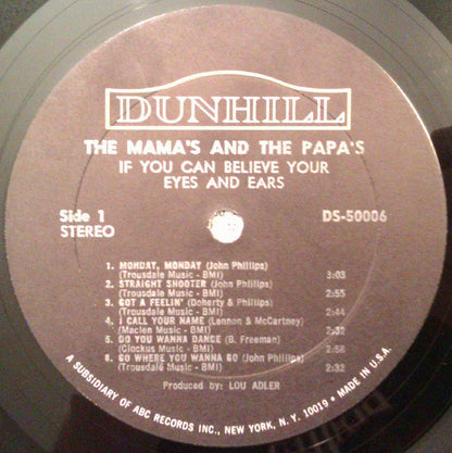 The Mama's And The Papa's - If You Can Believe Your Eyes And Ears - LP 3