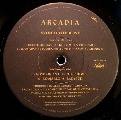 Arcadia - So Red The Rose - LP 4