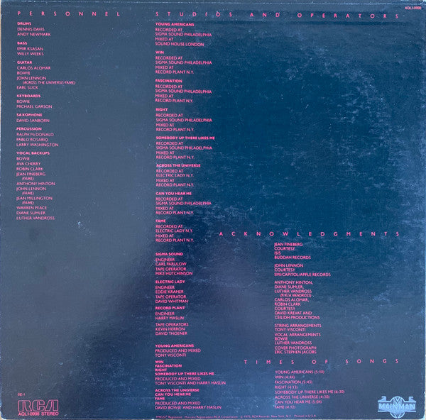 David Bowie - Young Americans - LP 5