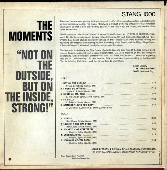 The Moments - Not On The Outside, But On The Inside, Strong! - LP 2