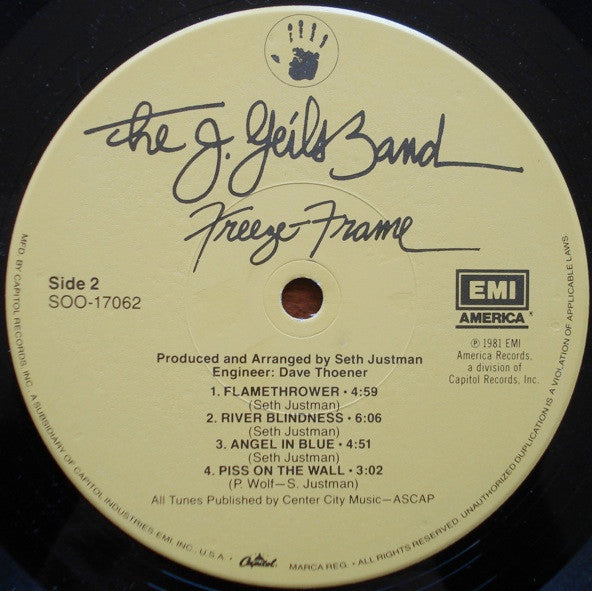 The J. Geils Band - Freeze-Frame - LP 4