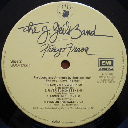The J. Geils Band - Freeze-Frame - LP 4